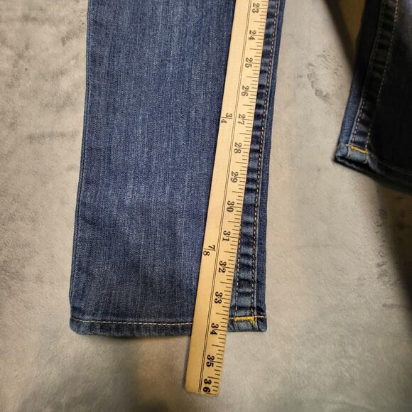 True Religion Jeans Womens 32 Blue Straight Made In USA Stretch Denim Mid Rise - Picture 6 of 11